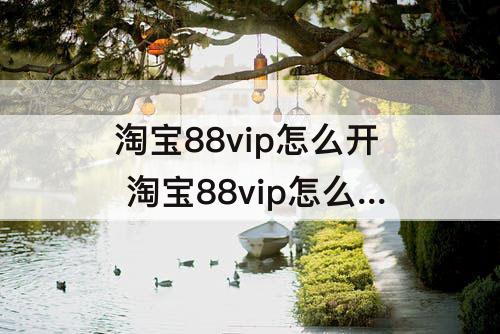 淘宝88vip怎么开 淘宝88vip怎么开通爱奇艺