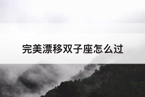 完美漂移双子座怎么过