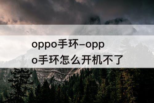 oppo手环-oppo手环怎么开机不了