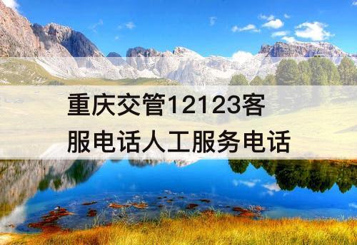 重庆交管12123客服电话人工服务电话