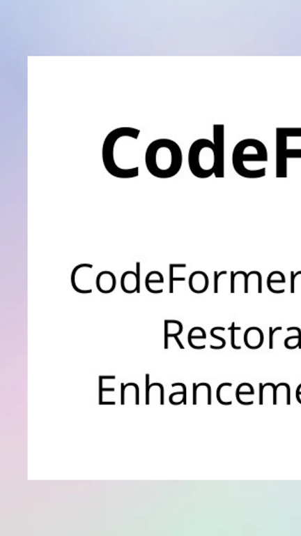 codeformer手机版下载苹果版