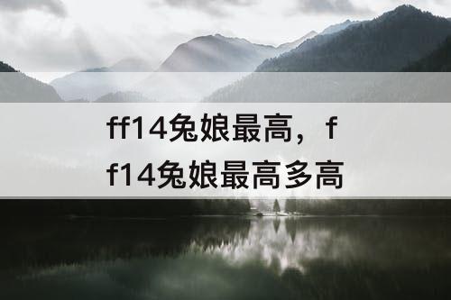 ff14兔娘最高，ff14兔娘最高多高