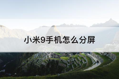小米9手机怎么分屏