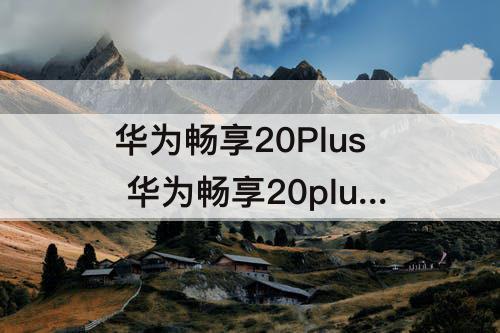 华为畅享20Plus 华为畅享20plus手机好不好