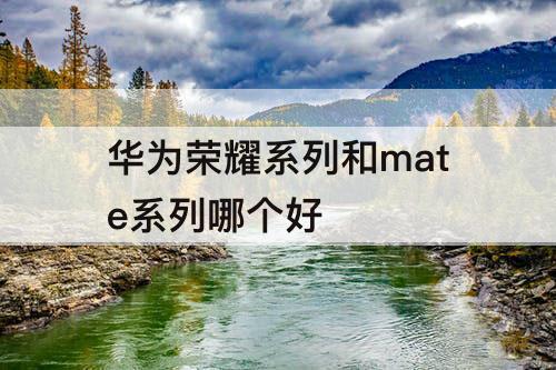 华为荣耀系列和mate系列哪个好