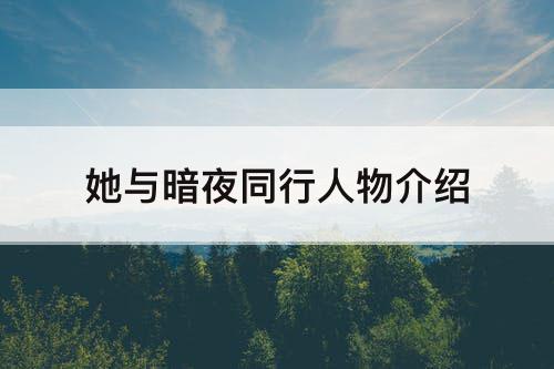 她与暗夜同行人物介绍