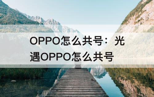 OPPO怎么共号：光遇OPPO怎么共号