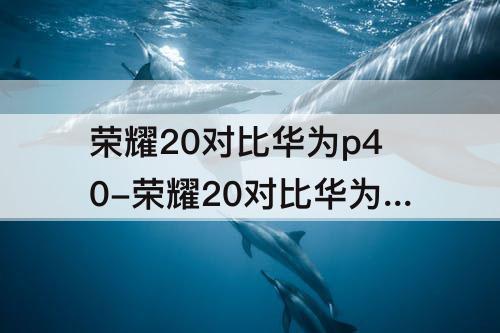 荣耀20对比华为p40-荣耀20对比华为p40PRO