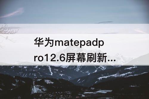 华为matepadpro12.6屏幕刷新率怎么调