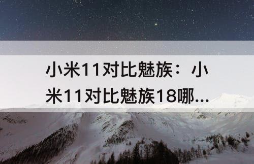 小米11对比魅族：小米11对比魅族18哪个好