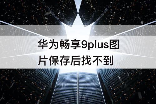 华为畅享9plus图片保存后找不到