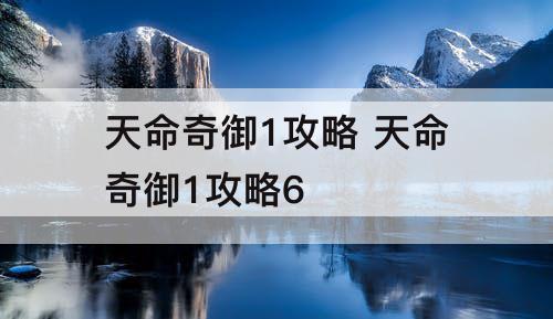 天命奇御1攻略 天命奇御1攻略6