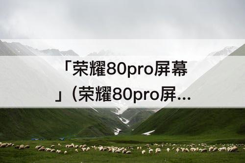 「荣耀80pro屏幕」(荣耀80pro屏幕时间怎么设置)